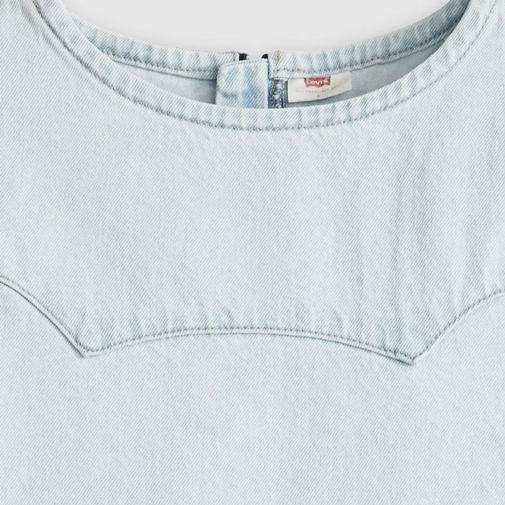 Levi's Light Blue Casual Tee Dress Sz: L NWT - Picture 4 of 12